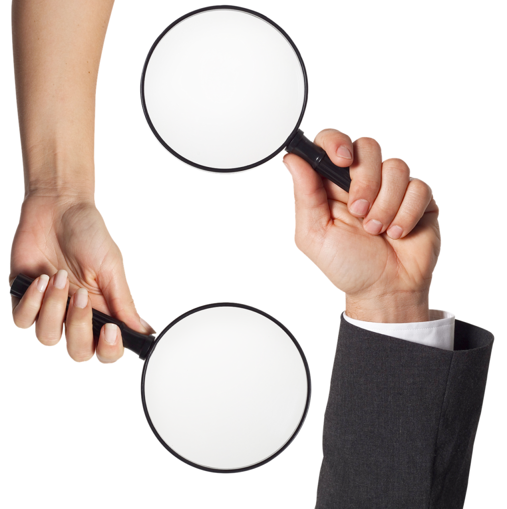 hands, magnifier, detective